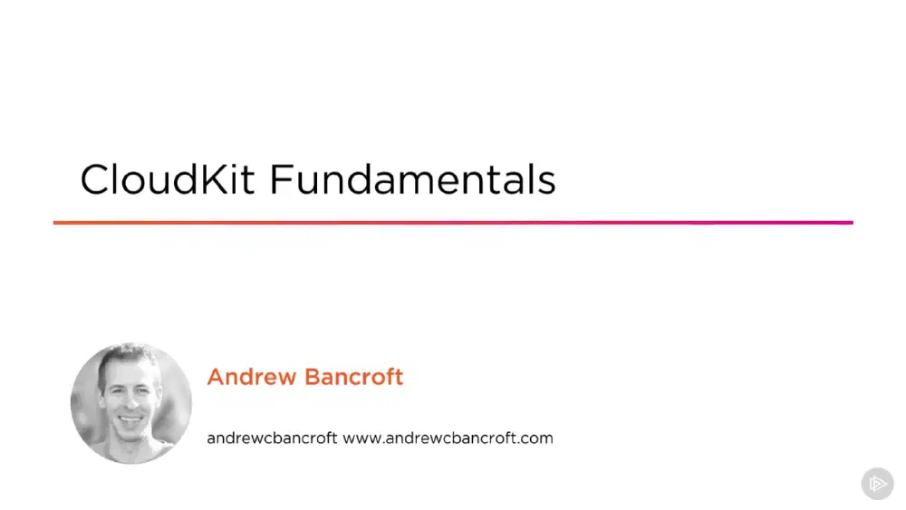CloudKit Fundamentals course title screen