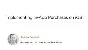 Implementing In-App Purchases on iOS course title screen
